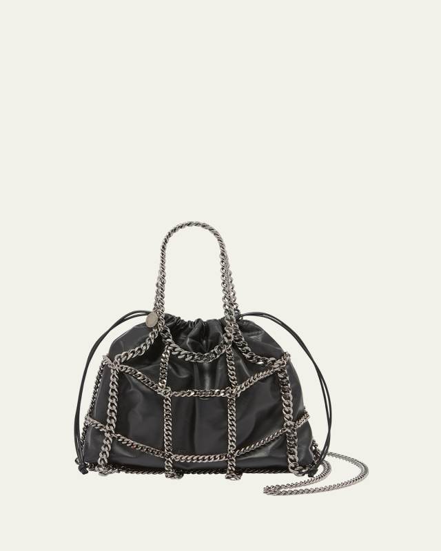 Small Brass Chain Cage Tote Bag